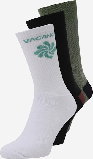 Hey Soho Socken in khaki / jade / schwarz / weiß, Produktansicht