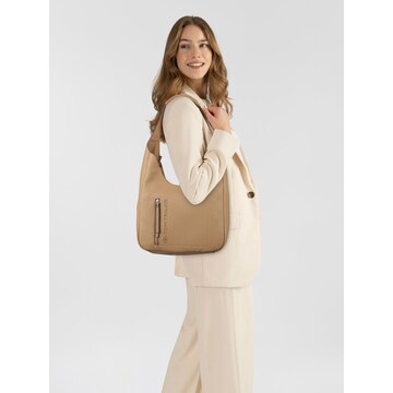 TOM TAILOR Schoudertas 'Analisa' in Beige: voorkant