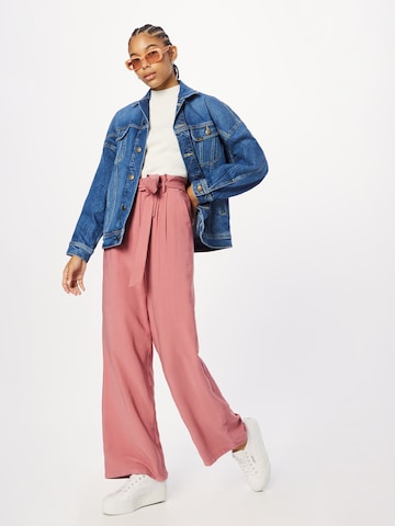 ABOUT YOU Wide leg Bandplooibroek 'Loreen' in Roze