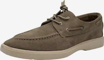 Nowaland Moccasins in Green: front