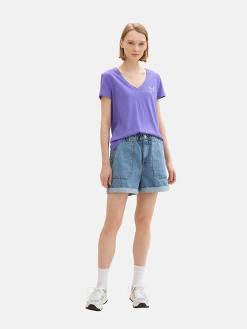 T-shirt TOM TAILOR DENIM en violet