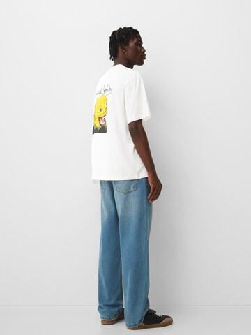 Bershka T-Shirt in Weiß