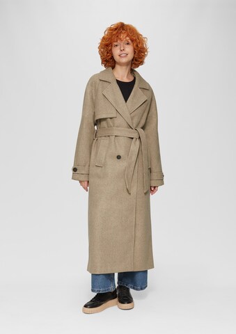 QS Between-seasons coat in Green: front