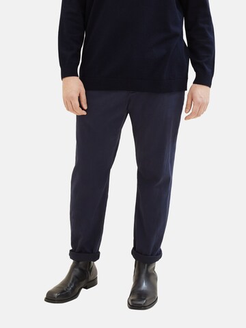 TOM TAILOR Men + Regular Chino trousers 'Thermolite®' in Blue: front