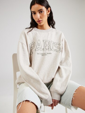 TOPSHOP Sweatshirt 'Paris' in Beige