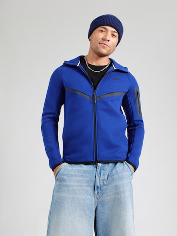 zils Nike Sportswear Sportiska jaka 'Tech Fleece': no priekšpuses