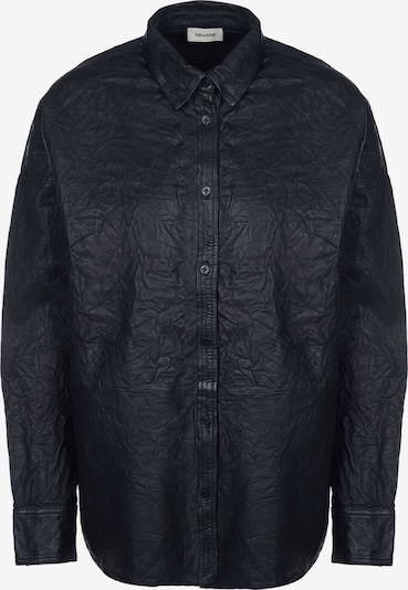 Zadig & Voltaire Bluse 'Zadig & Voltaire TAMARA CUIR FROISSE Bluse schwarz' in S in schwarz, Produktansicht