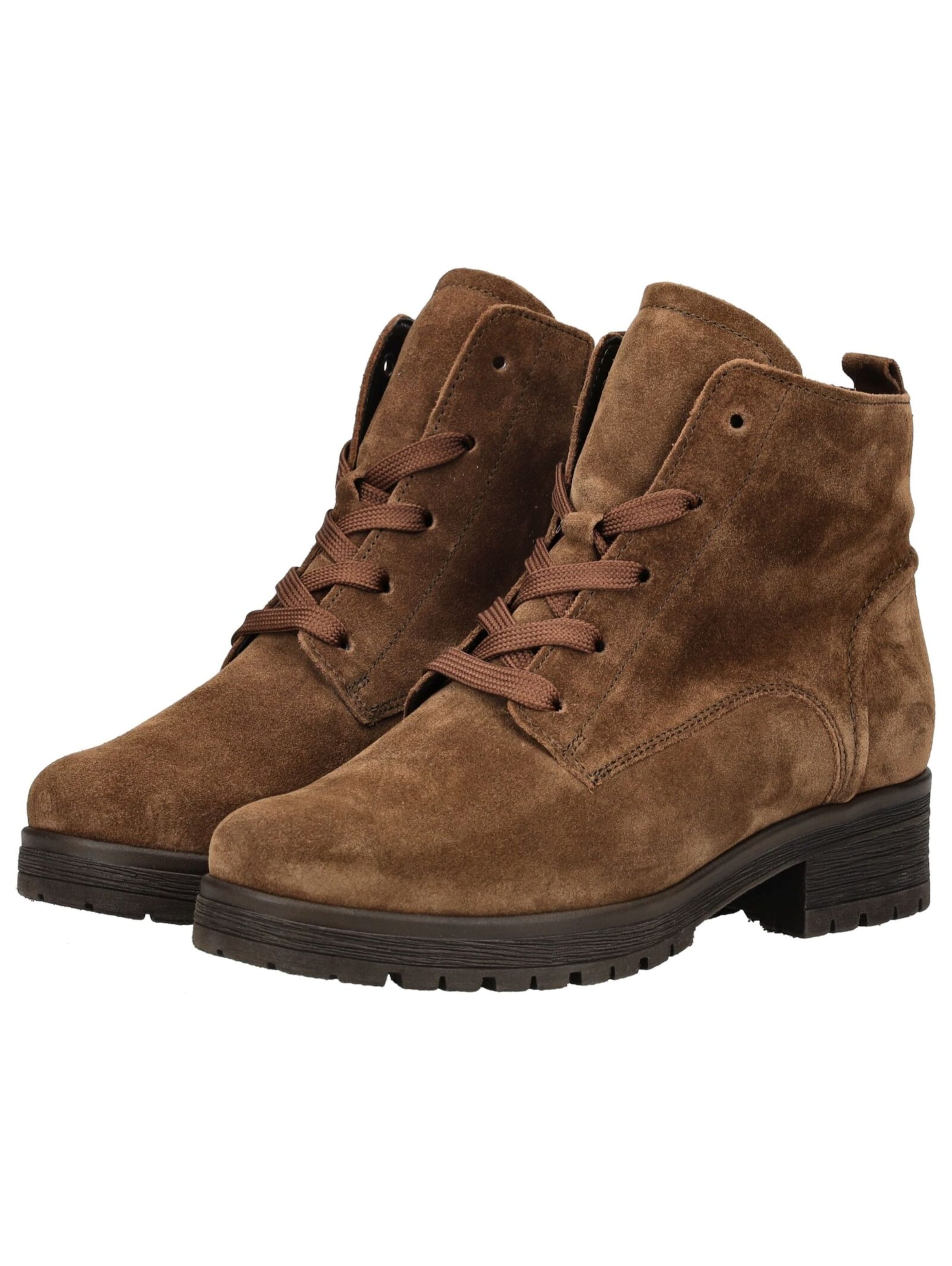 GABOR Lace-up bootie in Brown