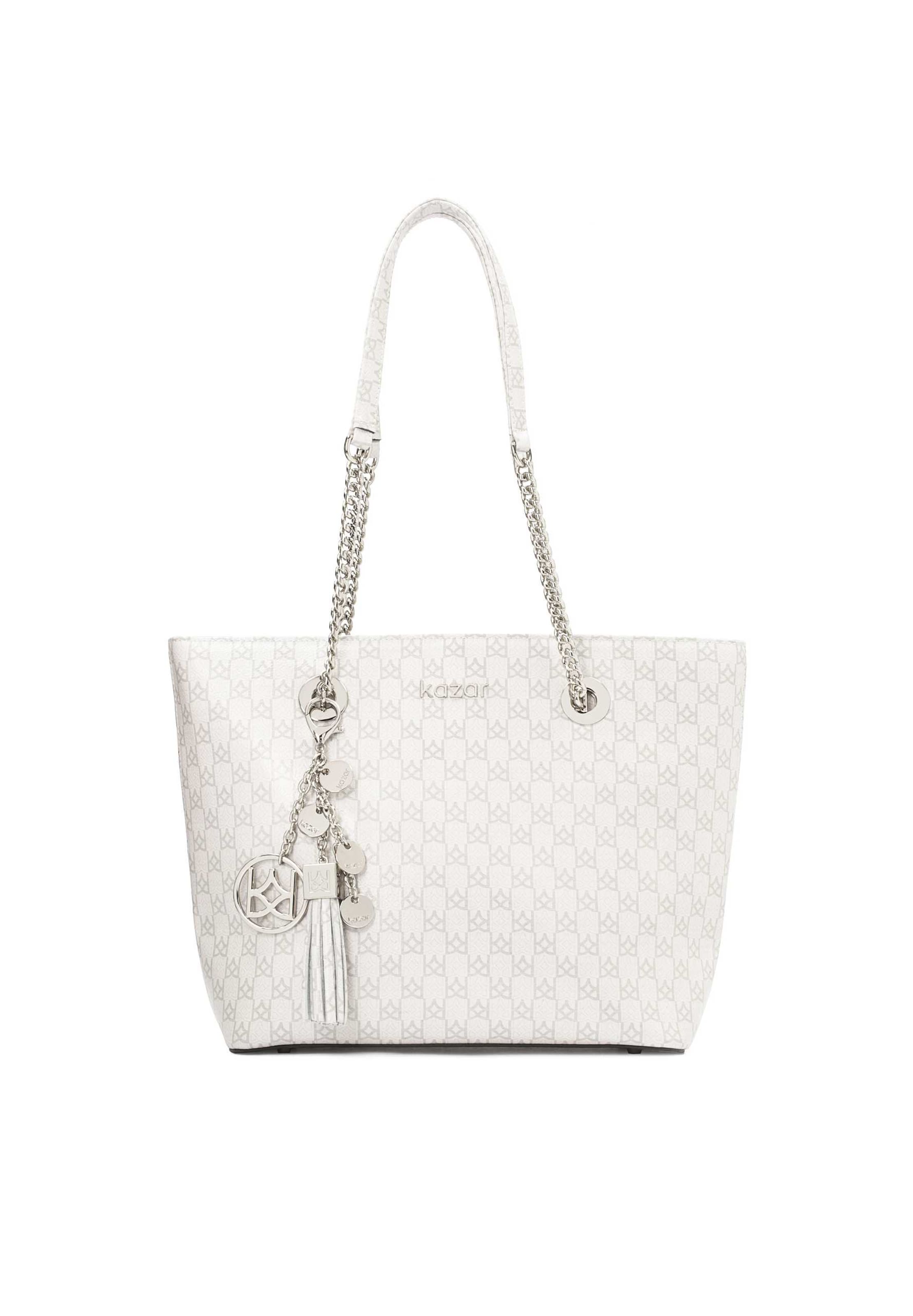 Kazar "Чанта тип ""Shopper""" в бяло: отпред