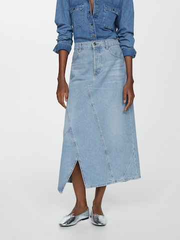 MANGO Rok 'Zendaya' in Blauw: voorkant