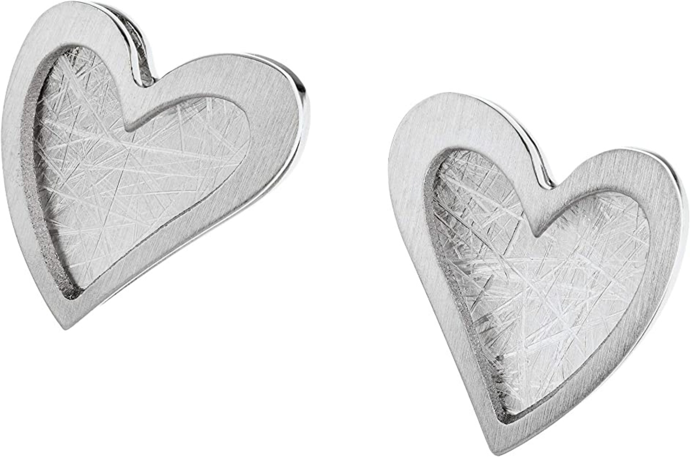 Ernstes Design Ohrringe in Silber: Vorderseite
