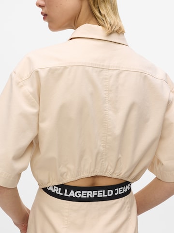 KARL LAGERFELD JEANS Košilové šaty – béžová