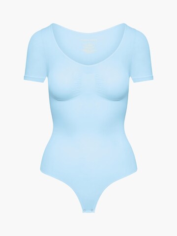cfab by creamy fabrics Shaping bodysuit 'T-Shirt Bodysuit Sculpting Shapewear mit String' in Blue