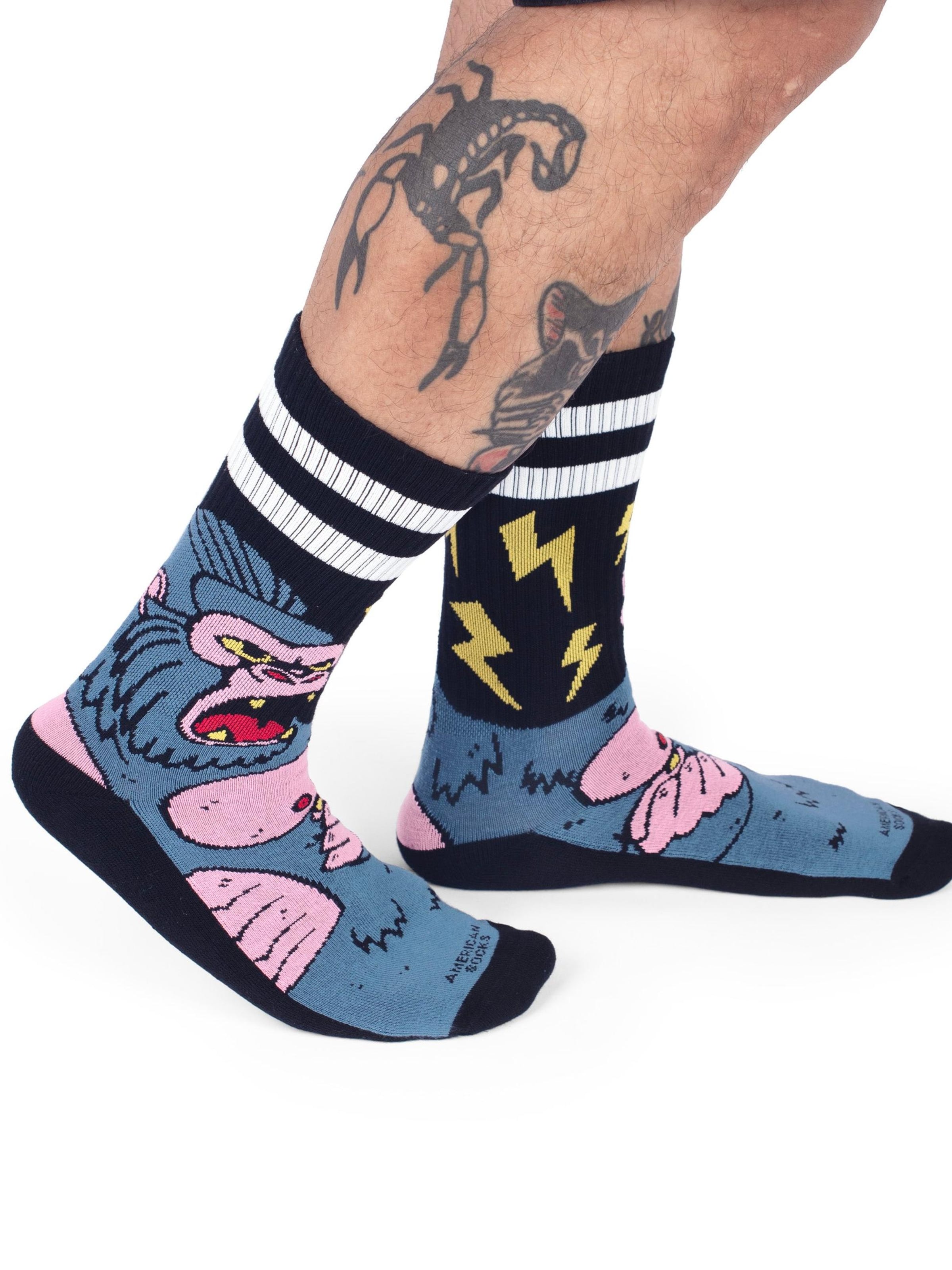 Calzino 'Jungle King' di American Socks in nero