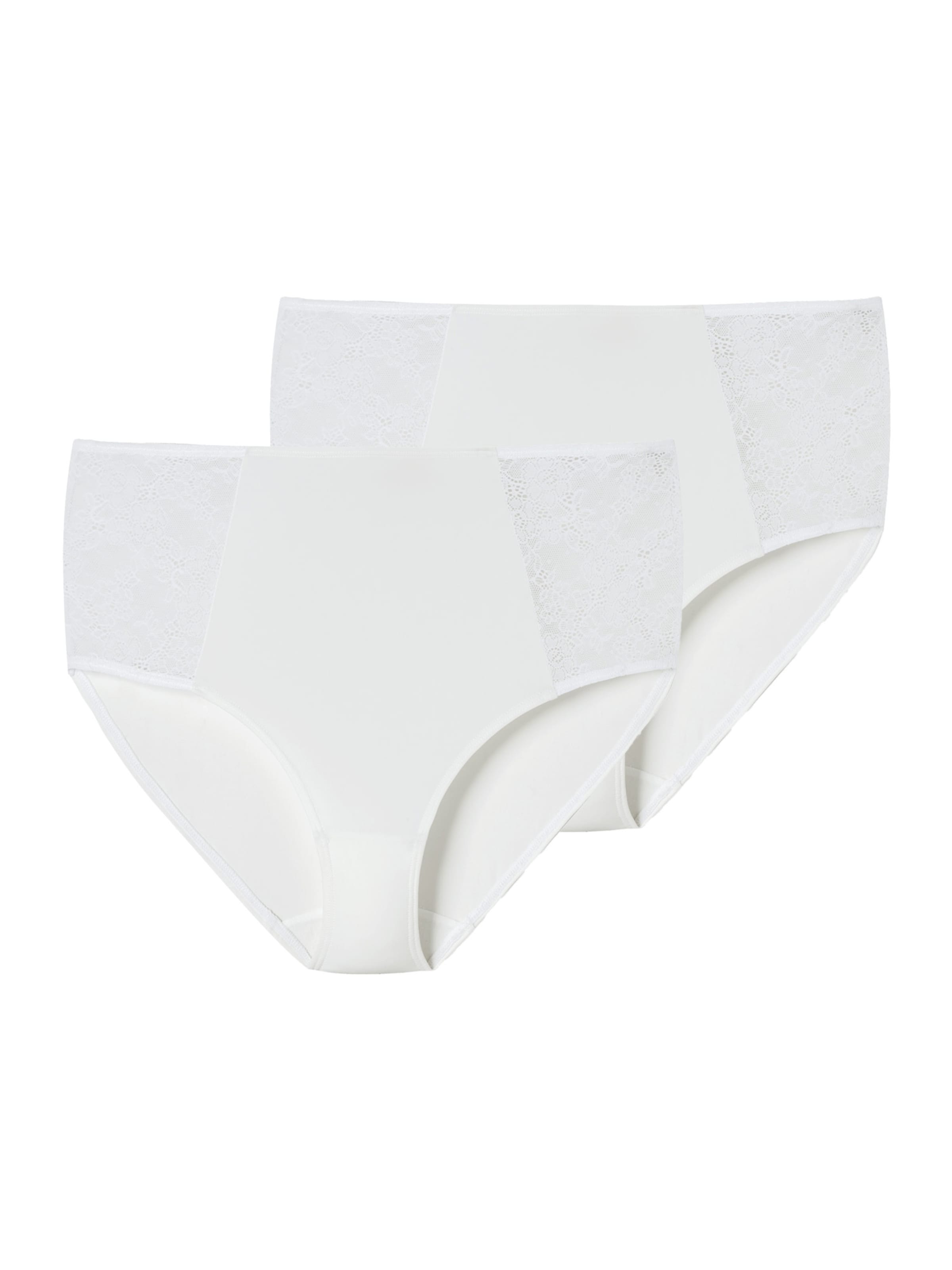 SCHIESSER Midislip ' Air Spitze ' in Weiß: Vorderseite