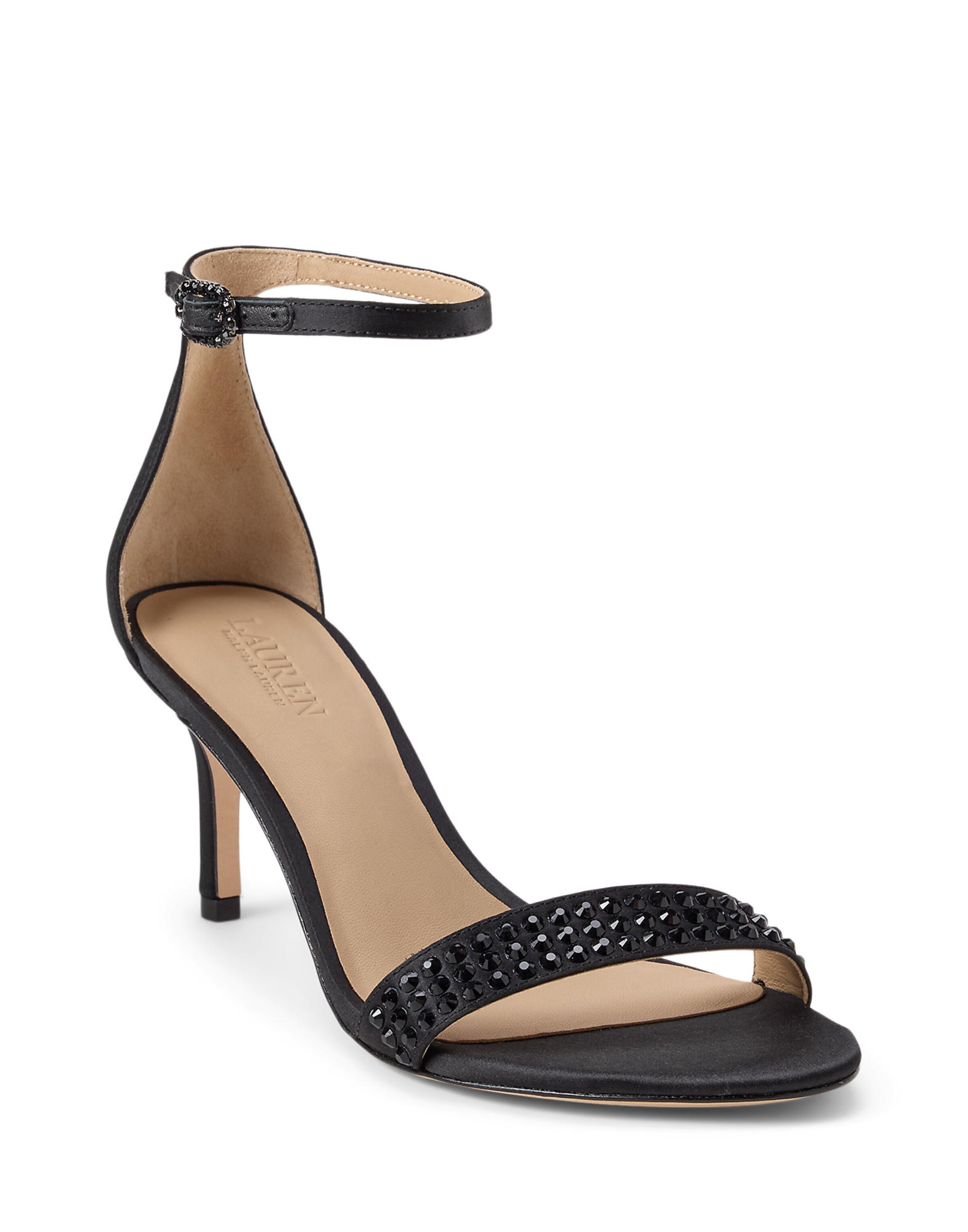 Sandale cu baretă 'ALLIE' de la Lauren Ralph Lauren pe negru: față