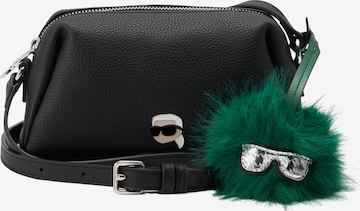 juoda Karl Lagerfeld Rankinė su ilgu dirželiu 'IKON PEBBLE': priekis
