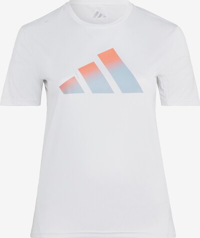 ADIDAS PERFORMANCE Performance Shirt 'Run Icons' in Light blue / Light orange / Off white, Item view
