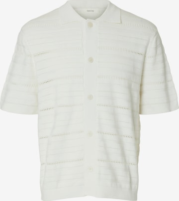 SELECTED Вязаная кофта 'SLHPALLE' в Белый: спереди