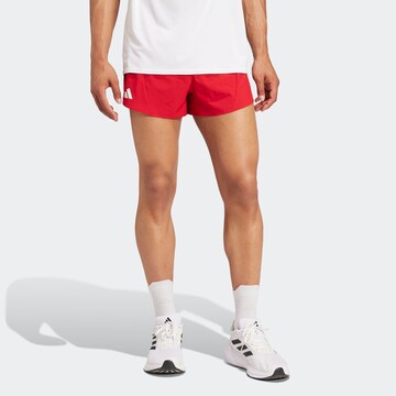 regular Pantaloni sportivi 'Adizero Essentials' di ADIDAS PERFORMANCE in rosso: frontale