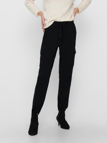 ONLY - Tapered Pantalón cargo 'Poptrash' en negro: frente