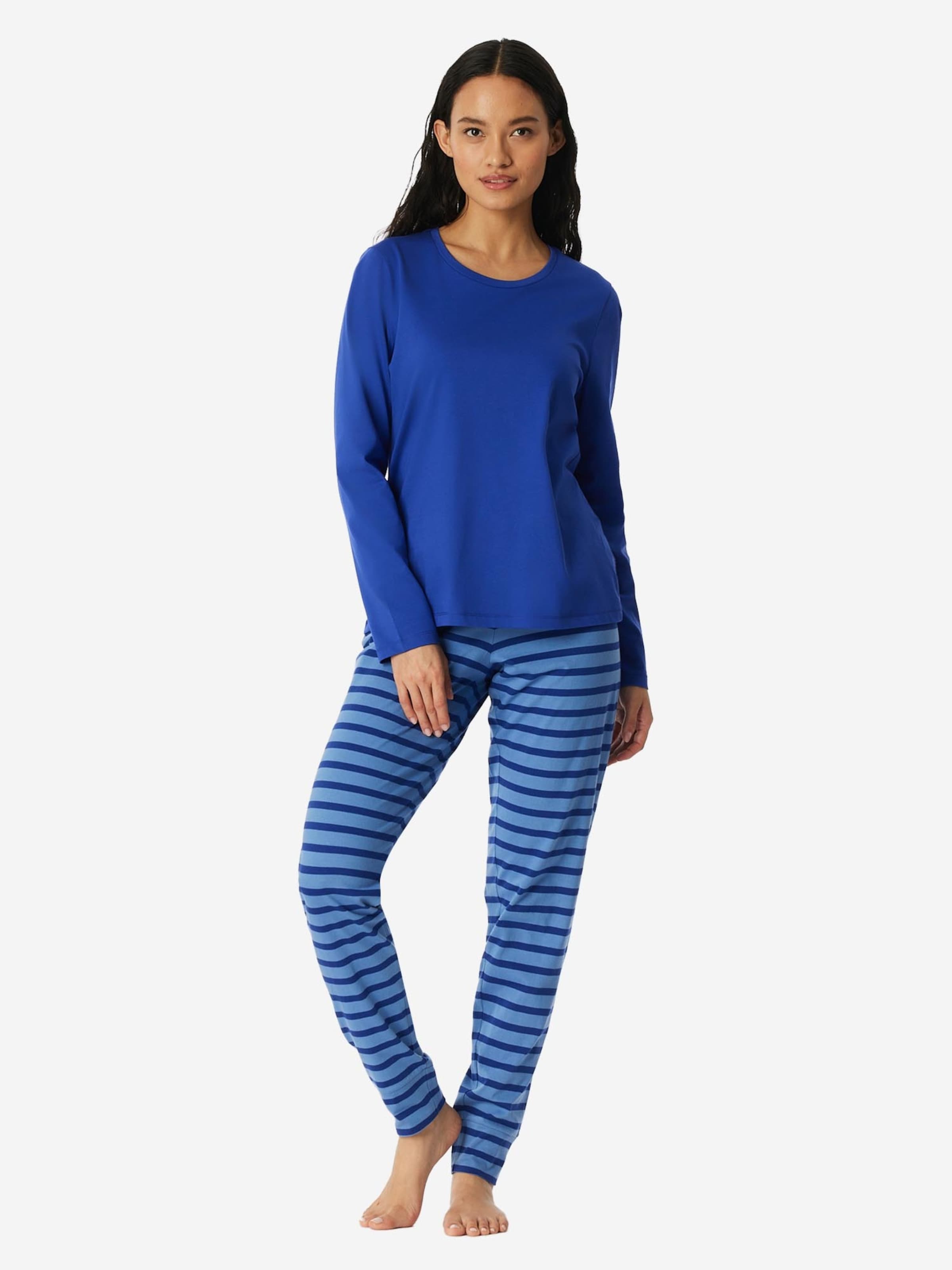 SCHIESSER - Pijama 'Casual Essentials' en azul