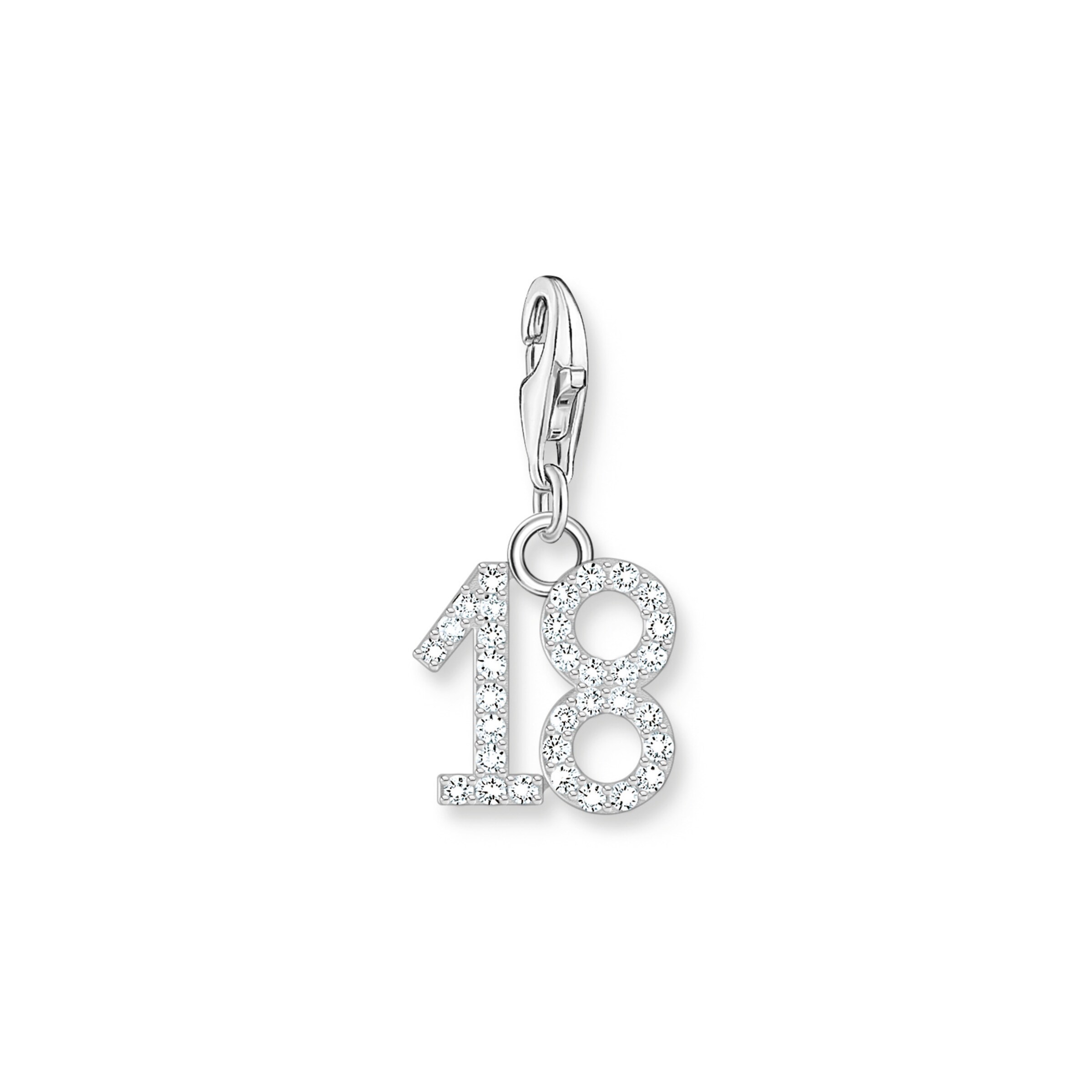 Thomas Sabo Anhänger '18' in Silber: Vorderseite
