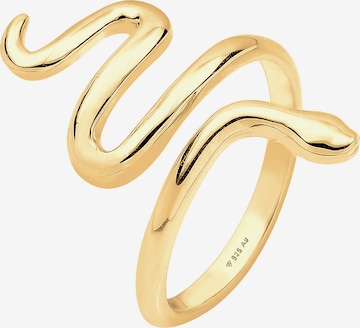 ELLI Ring 'Schlange' in Goud: voorkant