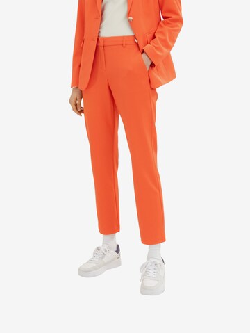 Regular Pantalon chino 'Mia' TOM TAILOR en orange : devant