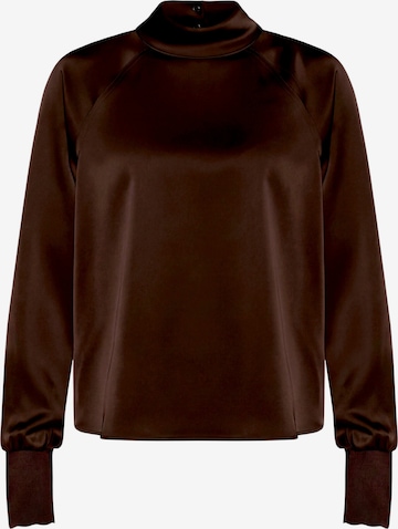 Camicia da donna di zero in marrone: frontale