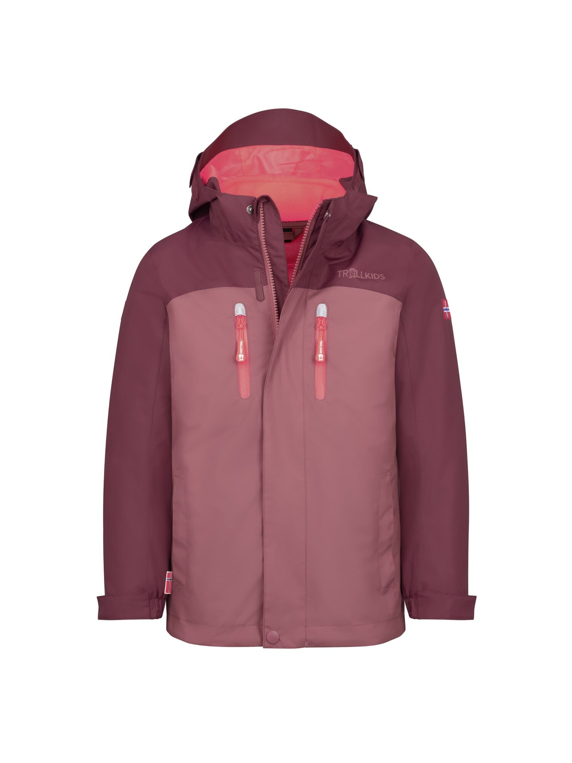 TROLLKIDS Outdoor jacket in Red: front