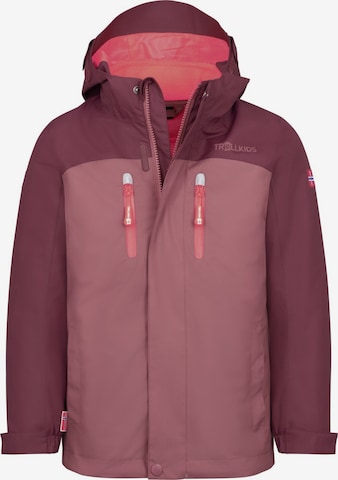 TROLLKIDS Outdoor jacket in Red: front