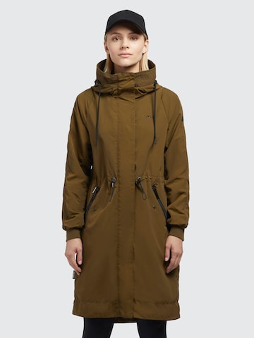 khujo Between-Seasons Coat 'Silica2' in Green: front