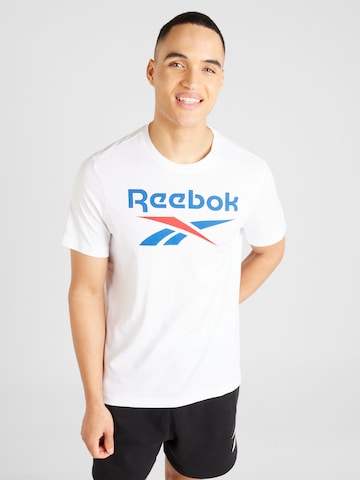 Reebok Λειτουργικό μπλουζάκι 'Identity' σε λευκό: μπροστά