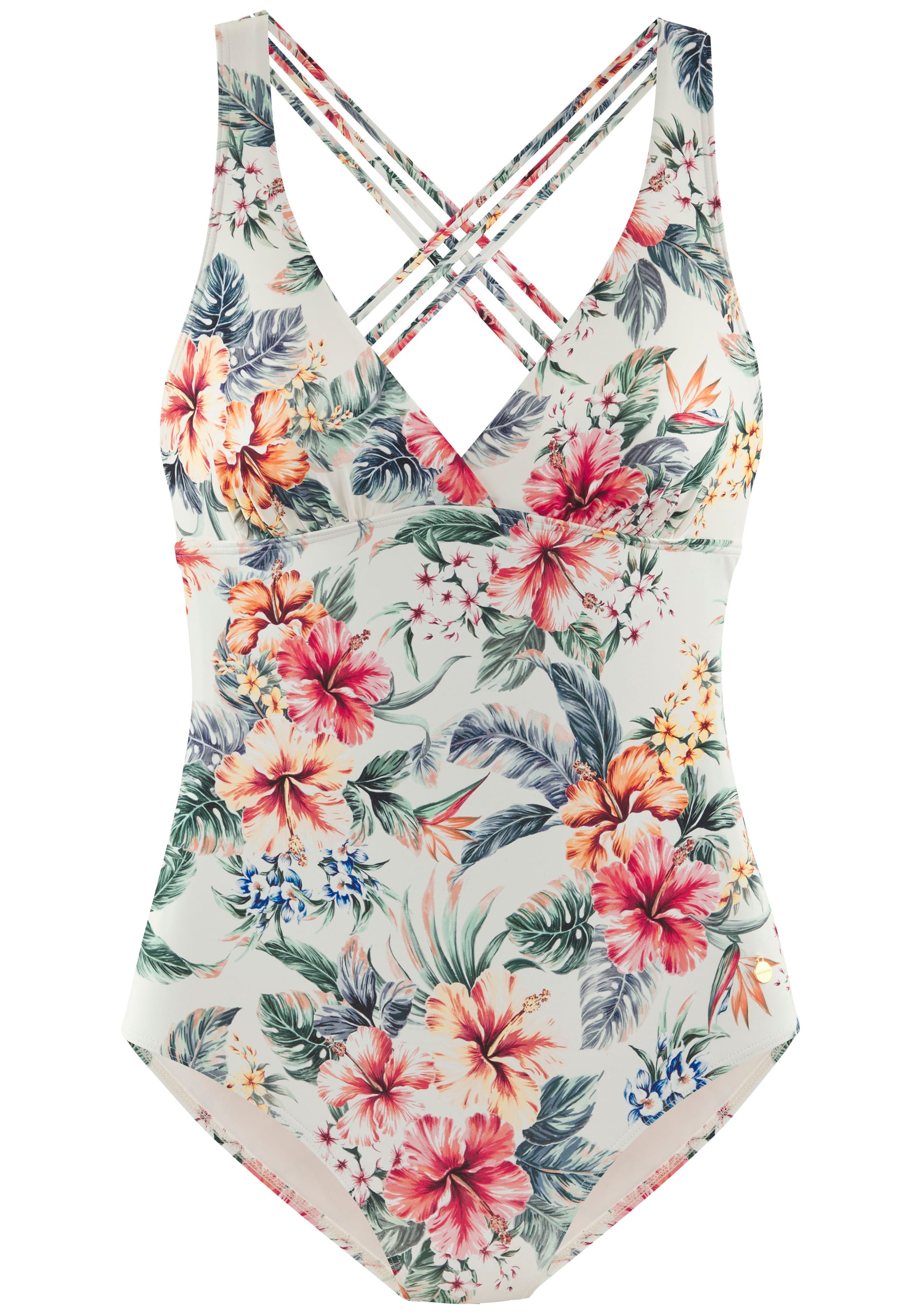 LASCANA Korzetová Plavky – béžová: přední strana