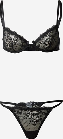 Nasty Gal Bralette Underwear Sets in Black: front