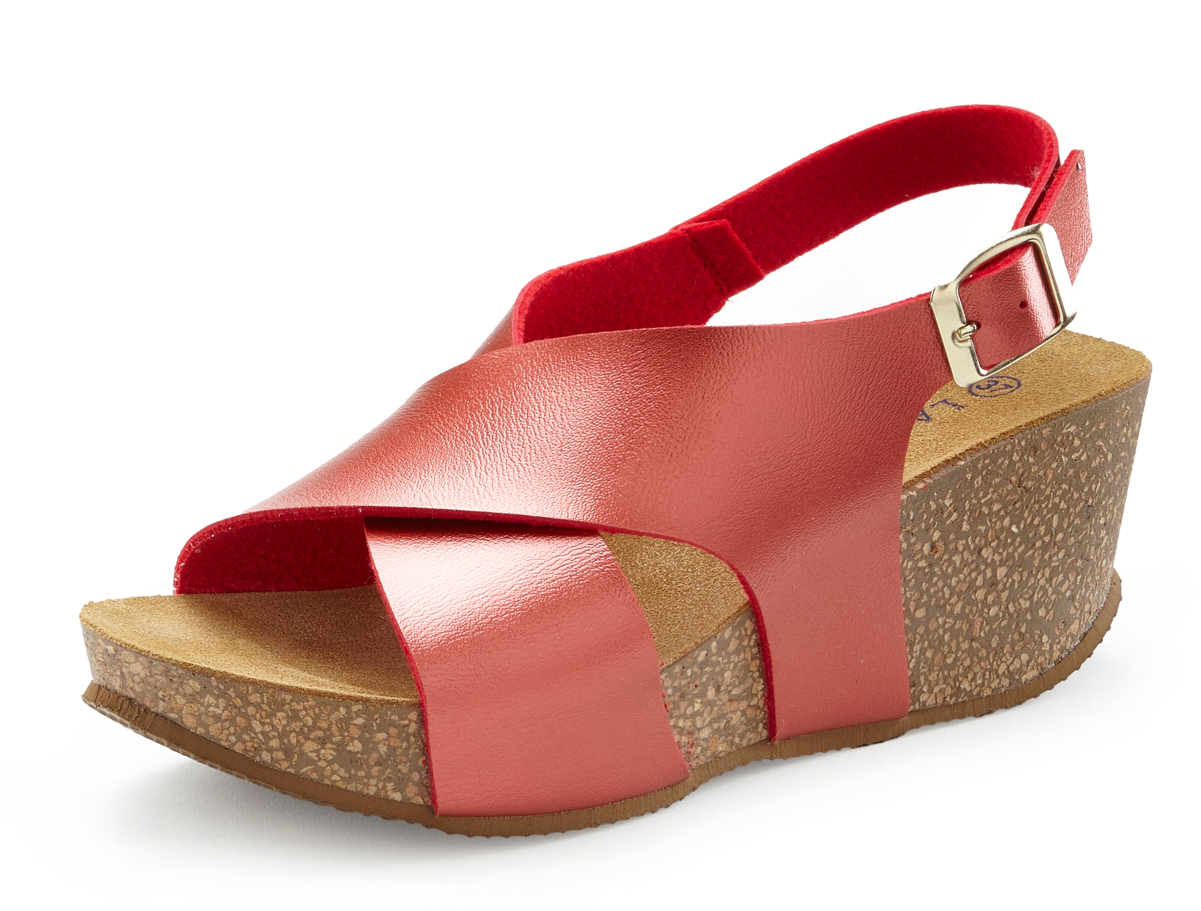 Sandales LASCANA en rouge : devant