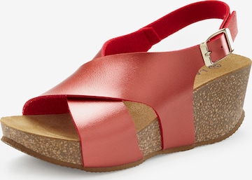 Sandalo di LASCANA in rosso: frontale