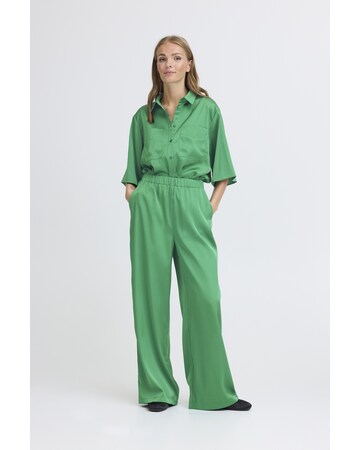 ICHI Wide leg Broek 'ICHNima' in Groen