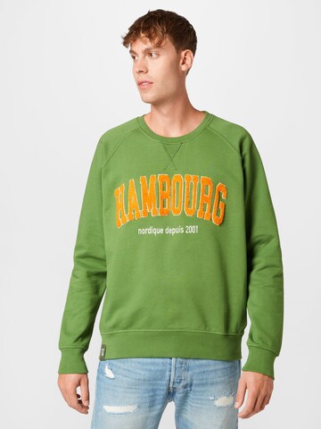 Sweat-shirt 'Hambourg' Derbe en vert : devant