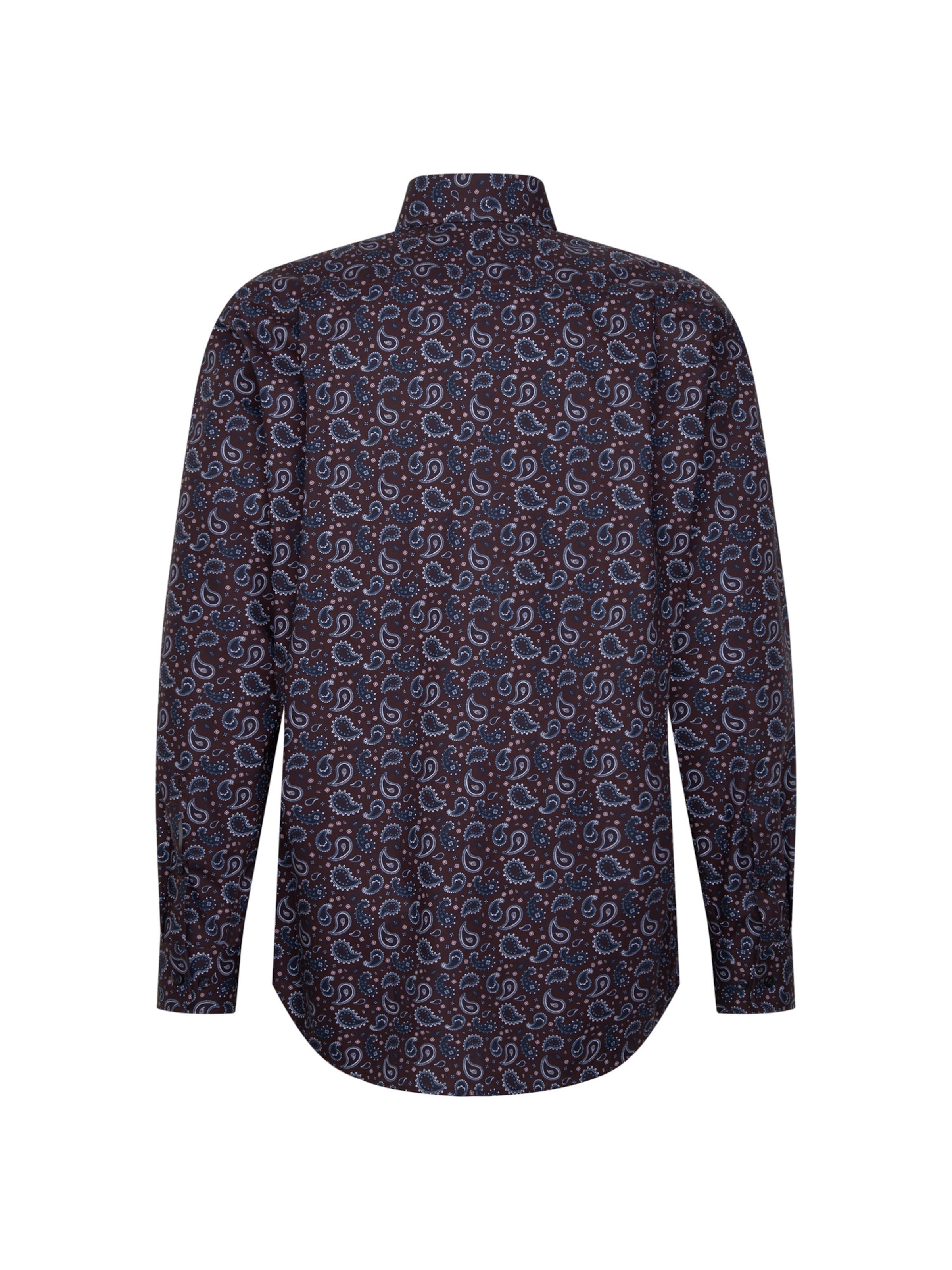 Coupe regular Chemise business 'Schwarze Rose' SEIDENSTICKER en marron