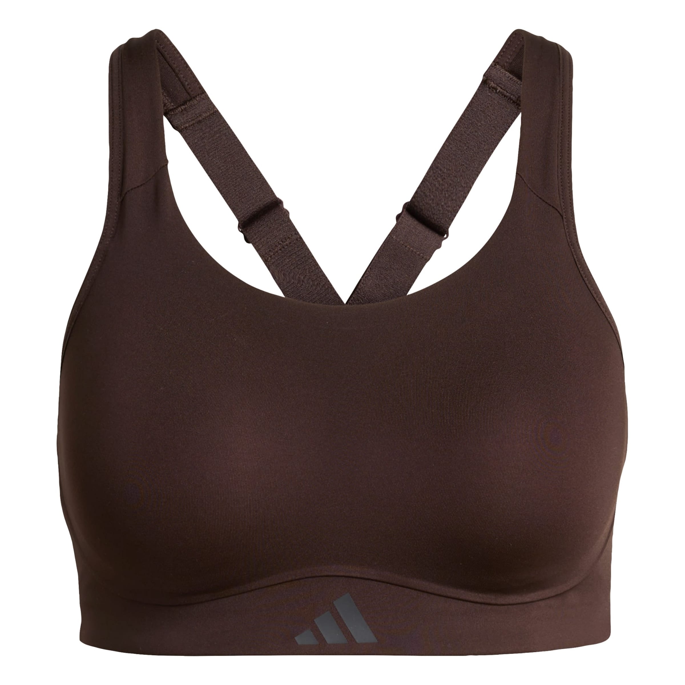 ADIDAS PERFORMANCE Bustier Sport bh 'Optime' in Bruin: voorkant