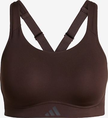 Soutien-gorge de sport 'Optime' ADIDAS PERFORMANCE en marron : devant