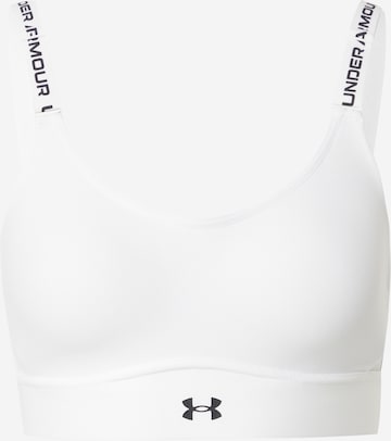 UNDER ARMOUR Bustier Urheilurintaliivit 'Infinity 2.0' värissä valkoinen: etupuoli