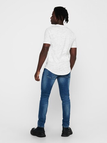 T-Shirt 'Matty' Only & Sons en blanc