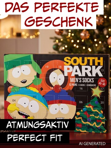United Labels Socken 'Adventskalender South Park mit 12 Paar'‌‌‌ in Mischfarben