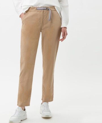 BRAX Regular Chino Pants 'Mel' in Brown: front