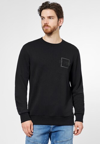 Street One MEN Sweatshirt in Black: front