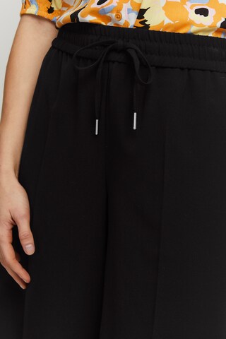 b.young Wide leg Pleat-Front Pants 'DANTA' in Black