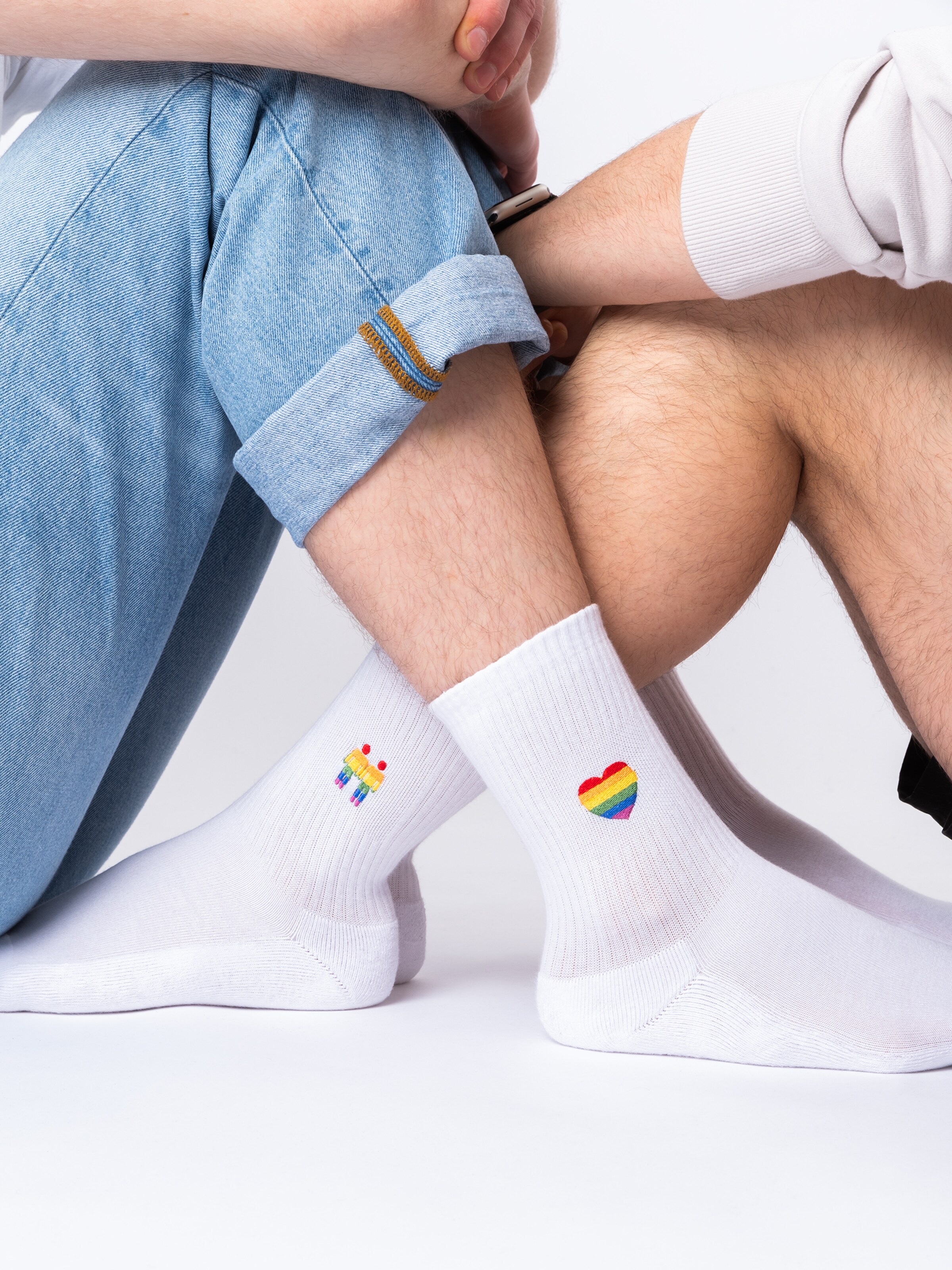 Occulto Athletic Socks 'Pride' in White